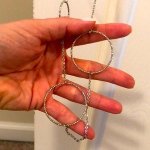 Silver geometric necklace